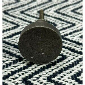 Round Textured Metal Drawer Pull With Screw Attachment